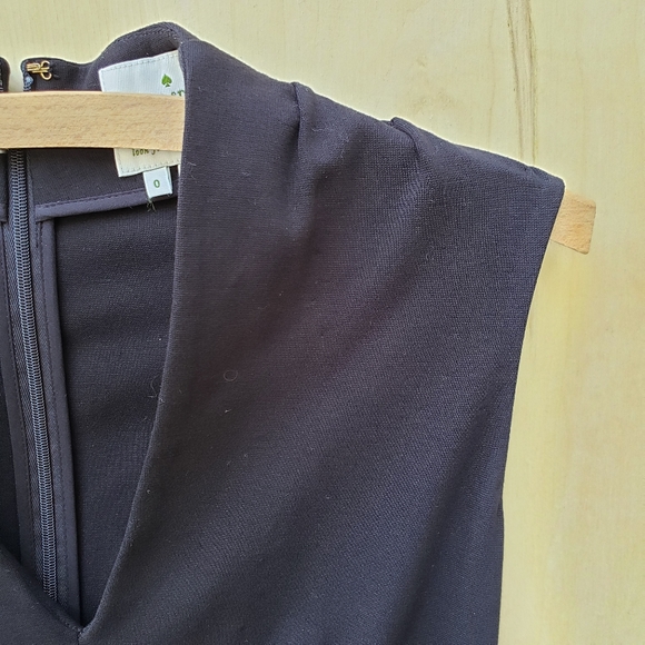 Kate Spade V-Neck Sleeveless Little Black Dress - Picture 3 of 15
